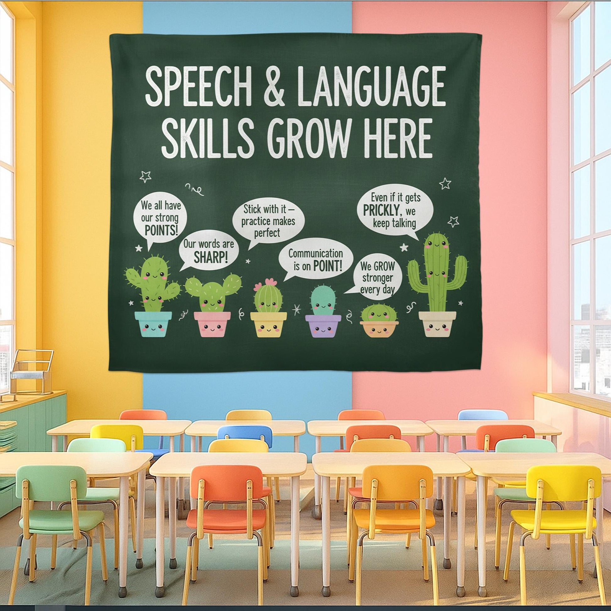 Speech Therapy Tapestry Wall Hanging Classroom Decor
