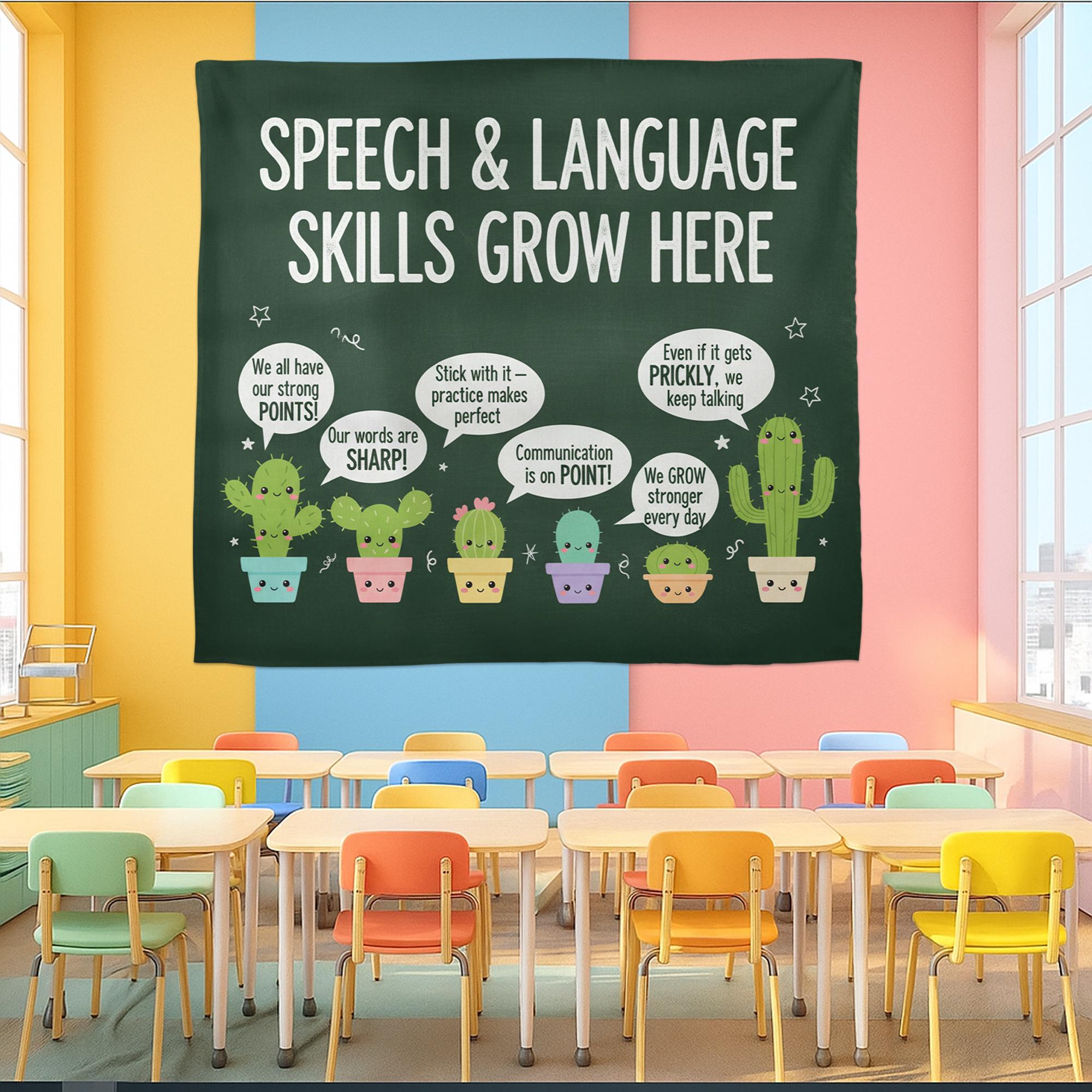 Speech Therapy Tapestry Wall Hanging Classroom Decor