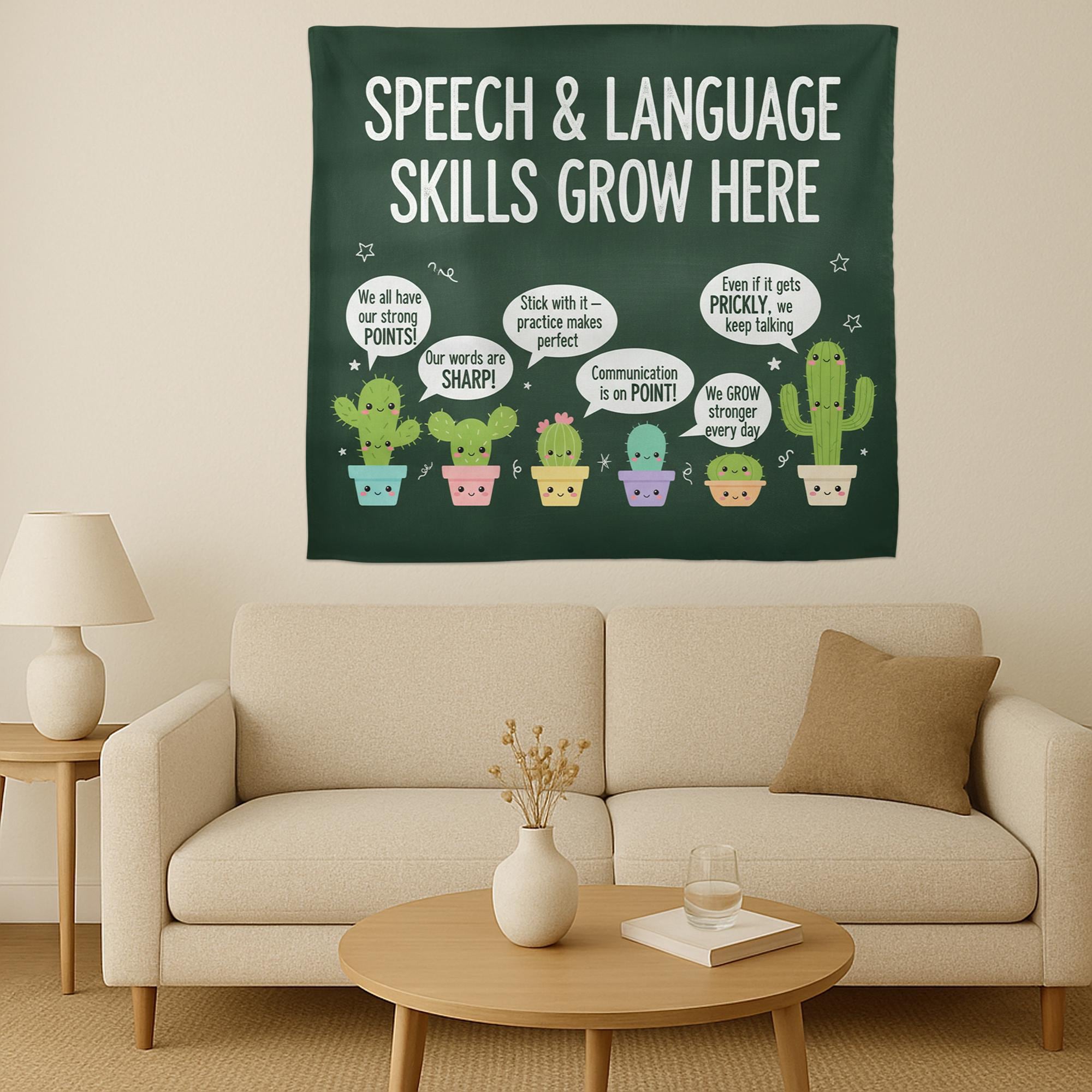 Speech Therapy Tapestry Wall Hanging Classroom Decor