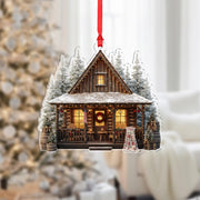 Rustic Cabin Christmas Ornament: Country Christmas Tree Gift