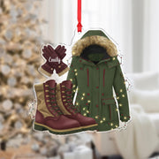 Winter Coat Boots Gloves Ornament: Personalized Christmas Decoration