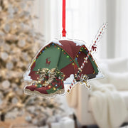 Camping Tent Fishing Rod Ornament: Hiking Boots Christmas Decoration