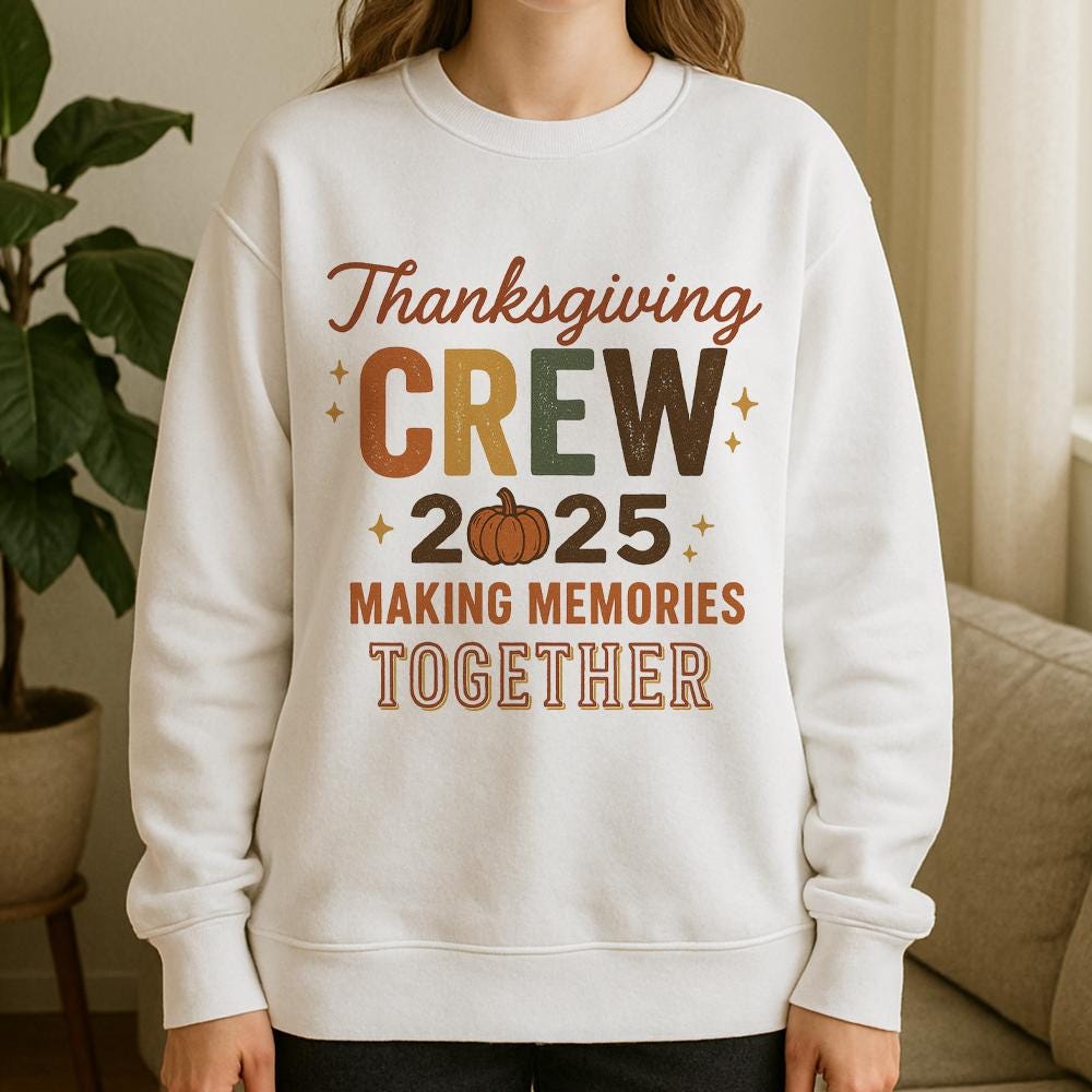 Thanksgiving Sweatshirt – Crew 2025 Making Memories Together Fall Pullover
