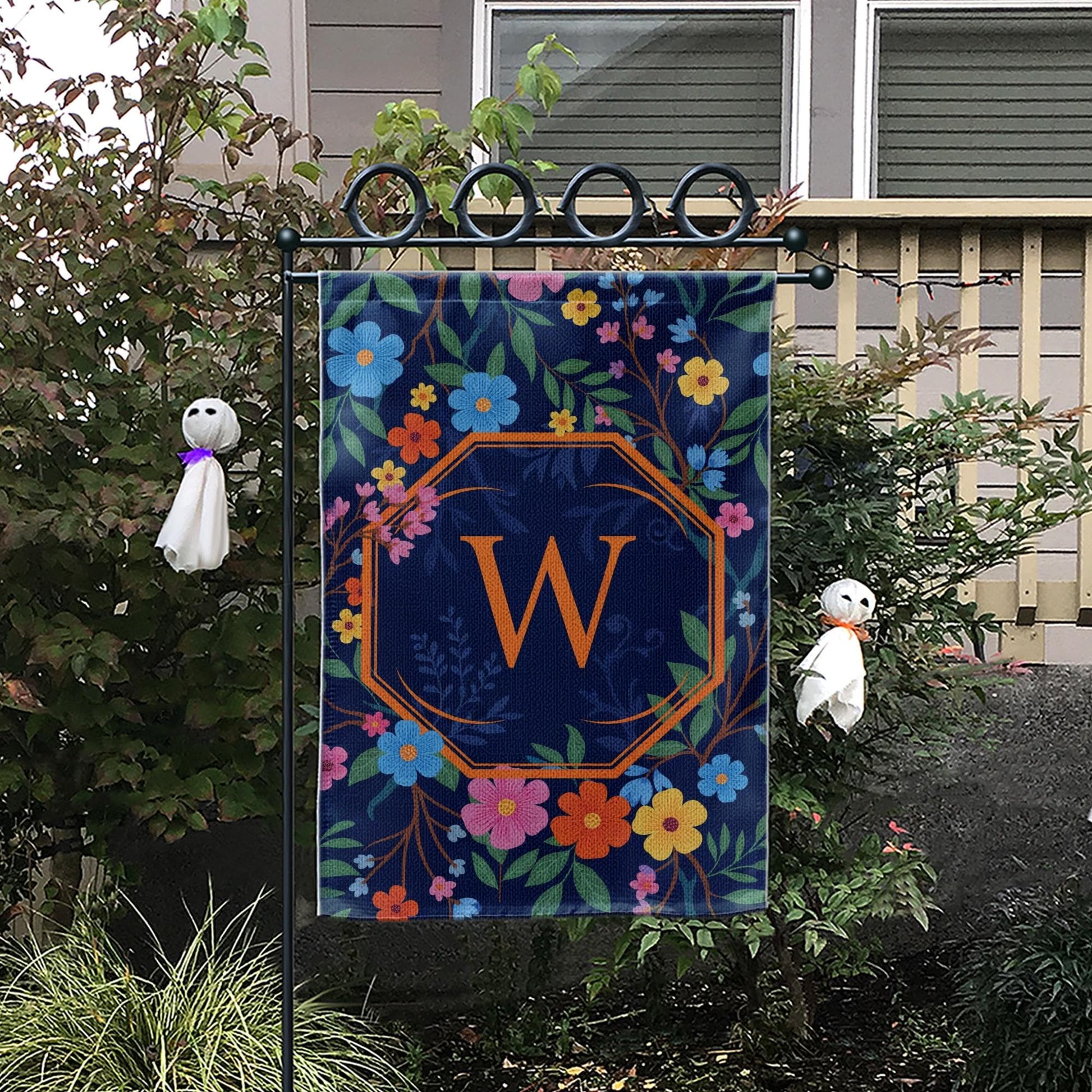 Personalized Garden Flag with Monogram | Custom Outdoor Yard Flag | Floral Spring Summer Decor | Housewarming Gift for Home