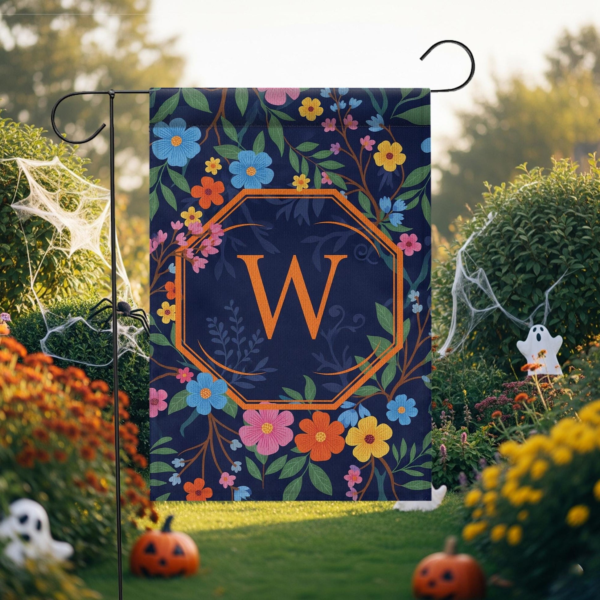 Personalized Garden Flag with Monogram | Custom Outdoor Yard Flag | Floral Spring Summer Decor | Housewarming Gift for Home