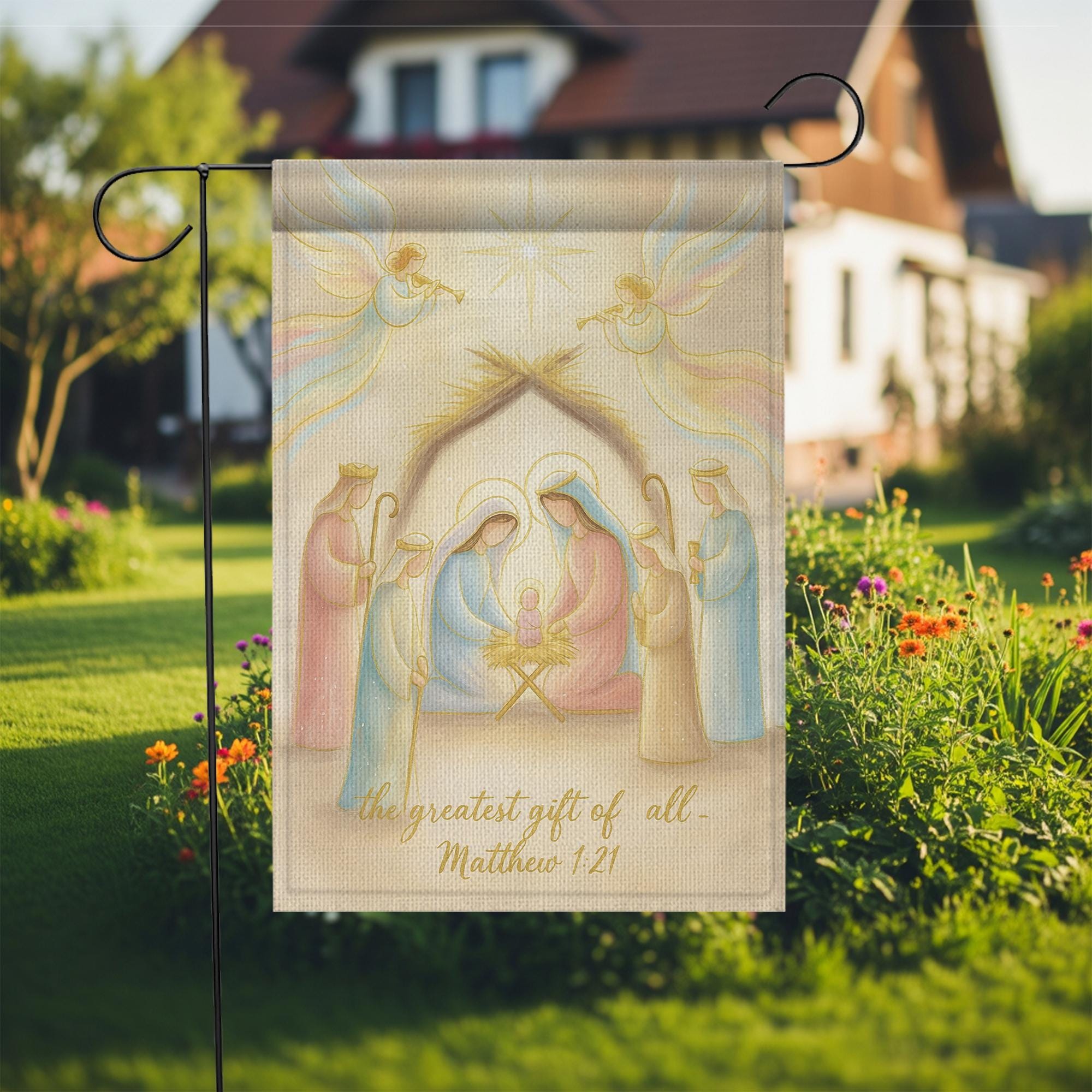 Christian Nativity Flag – Christmas Garden Yard Decoration