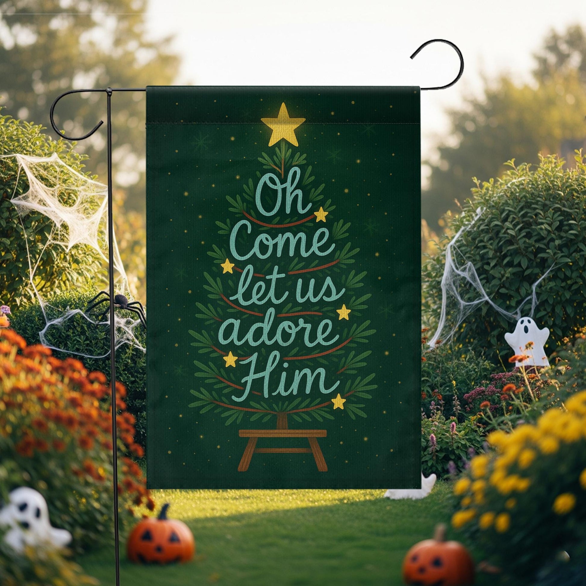Religious Christmas Garden Flag – Christian Holiday Yard Decoration