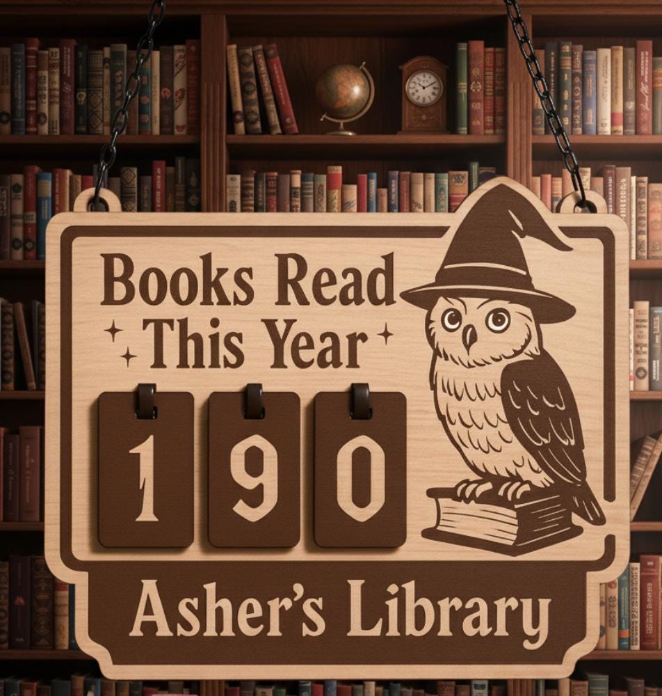 Custom Wooden Book Tracker Library Reading Sign