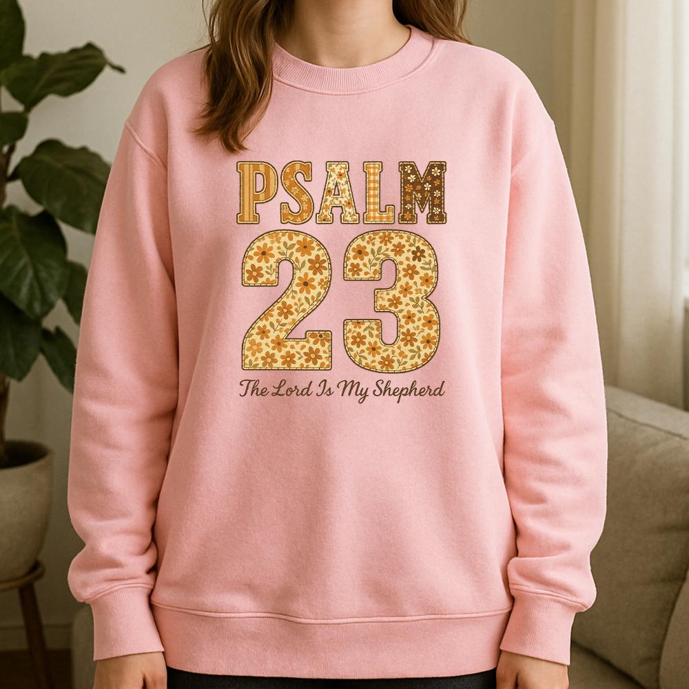 Psalm 23 Sweatshirt – Christian Bible Verse Pullover with Religious Faith Design