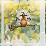 Holographic Chicken Sun Catcher: Witch Hat Hen, Farmhouse Fall Decor