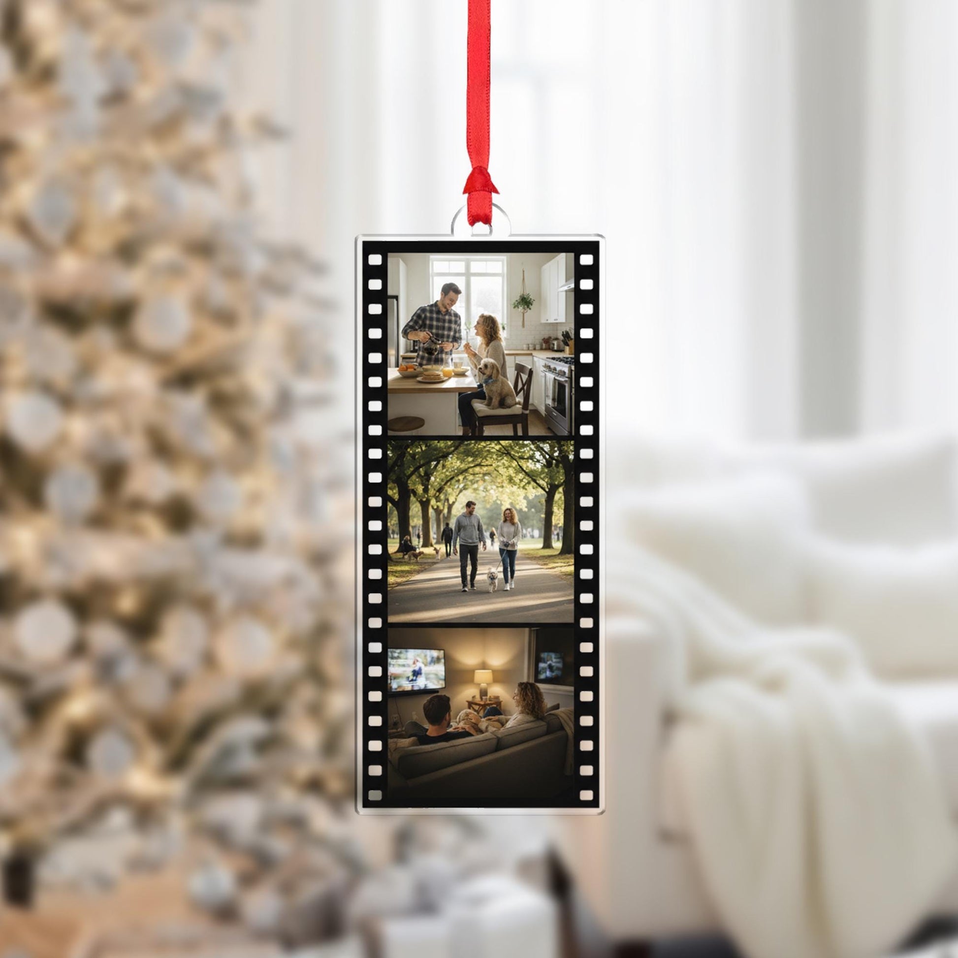 Photo Ornament – Personalized Film Strip Design with Custom Pictures