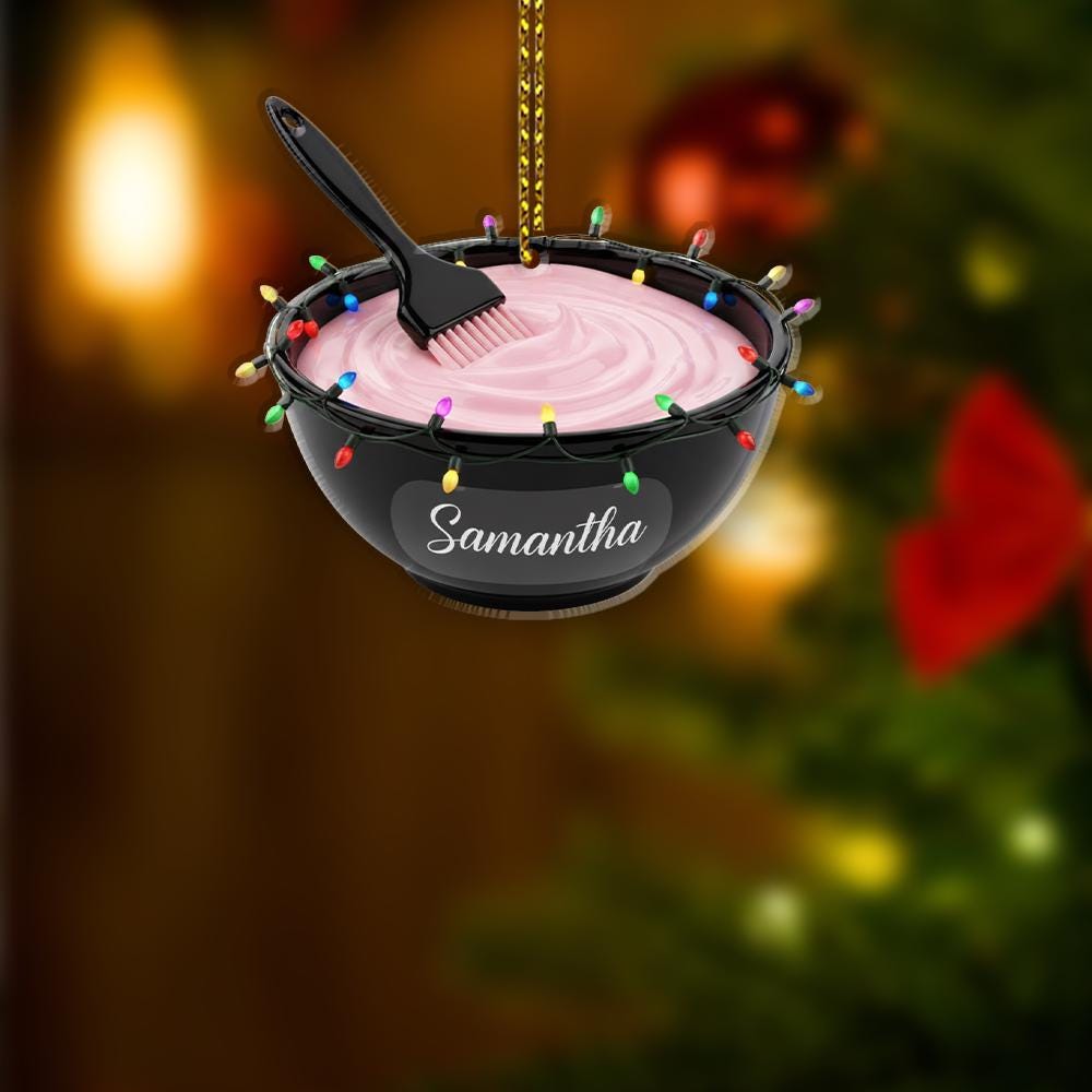 Personalized Hair Stylist Ornament, Custom Salon Tools with Scissors, Christmas Tree Decoration