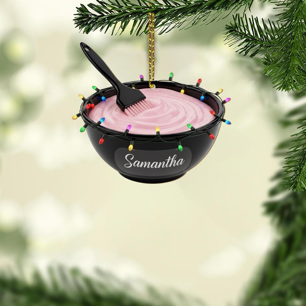 Personalized Hair Stylist Ornament, Custom Salon Tools with Scissors, Christmas Tree Decoration