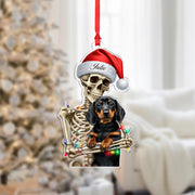 Custom Dog Breed Skeleton Ornament – Personalized Christmas Decor