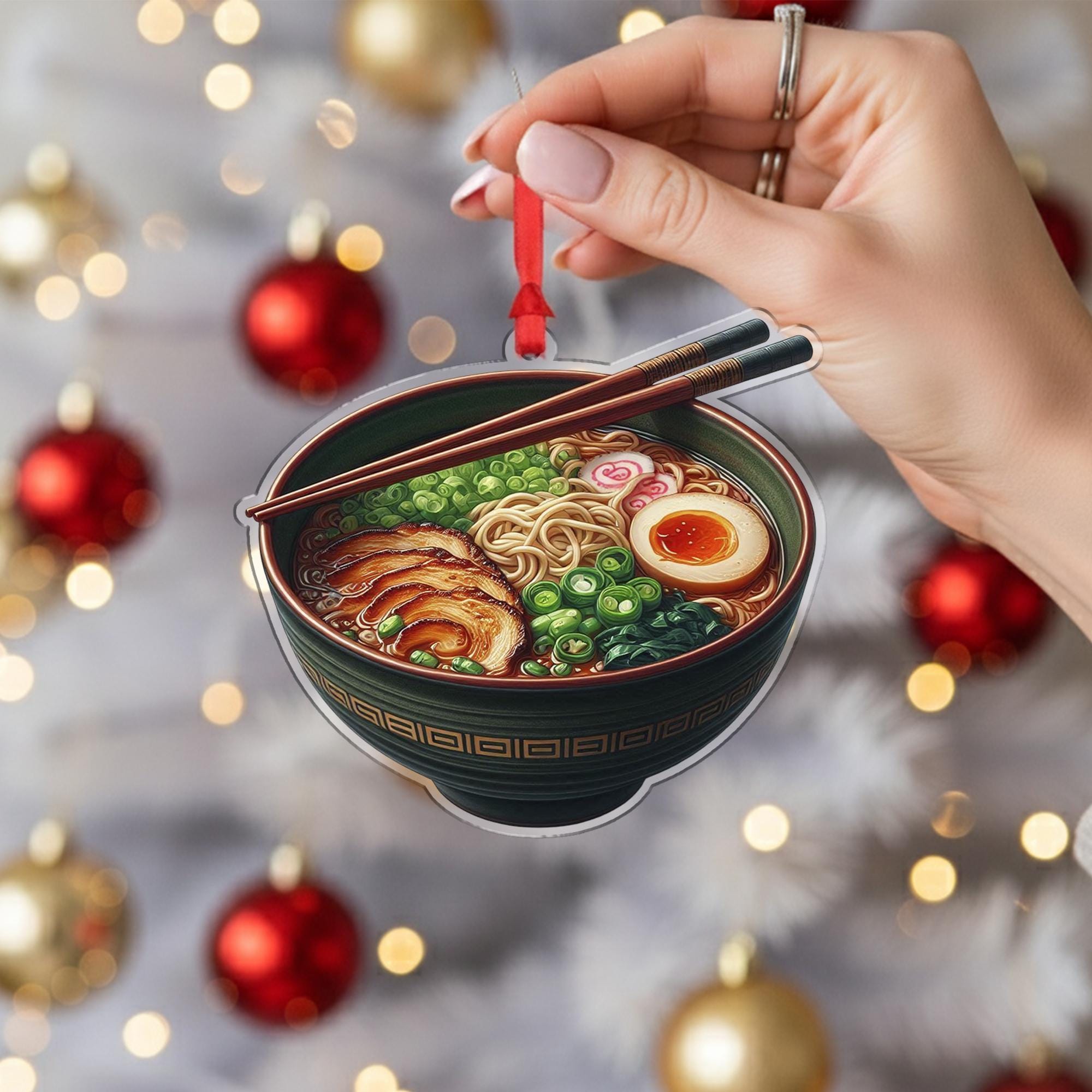 Ramen Bowl Ornament – Funny Food Christmas Tree Decoration