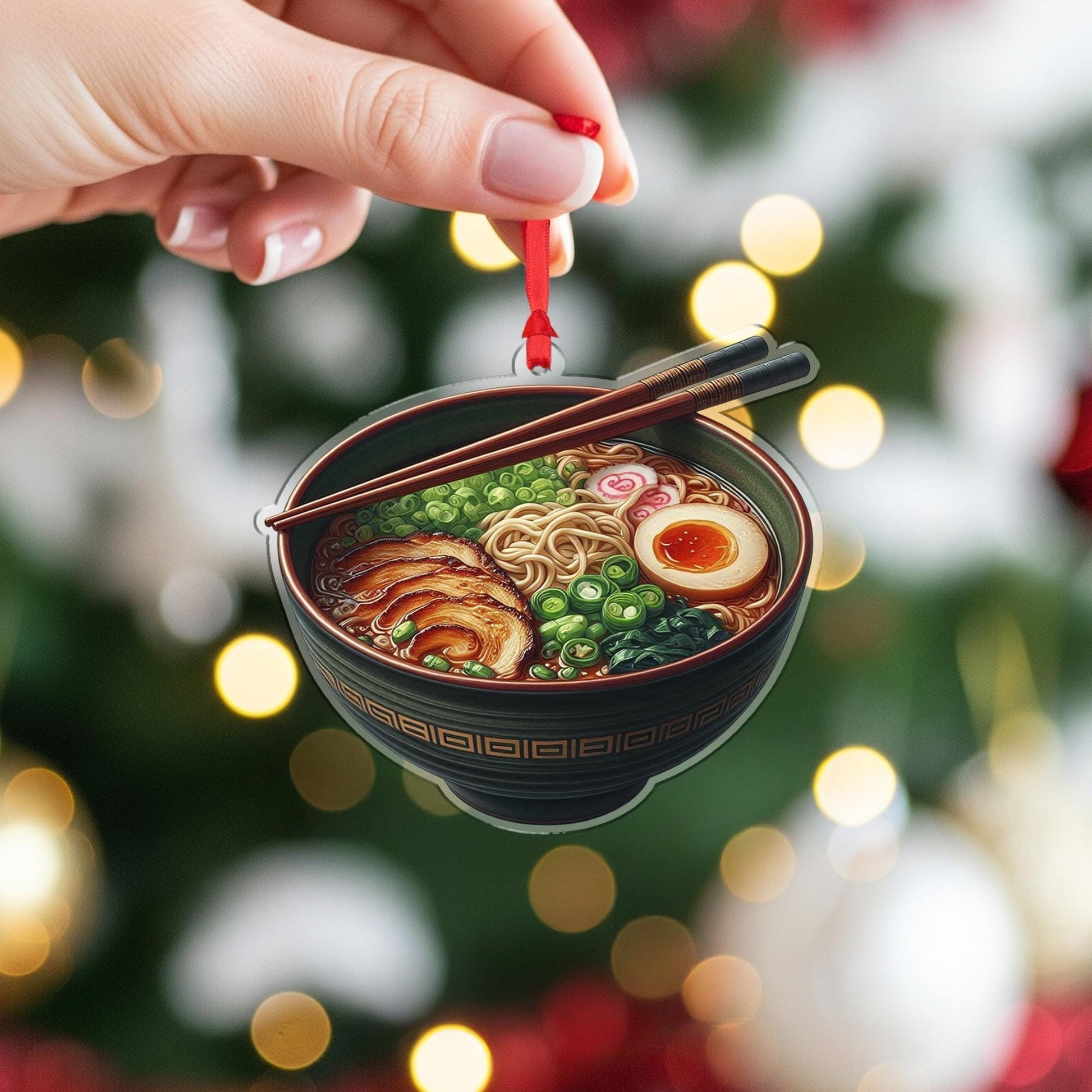 Ramen Bowl Ornament – Funny Food Christmas Tree Decoration