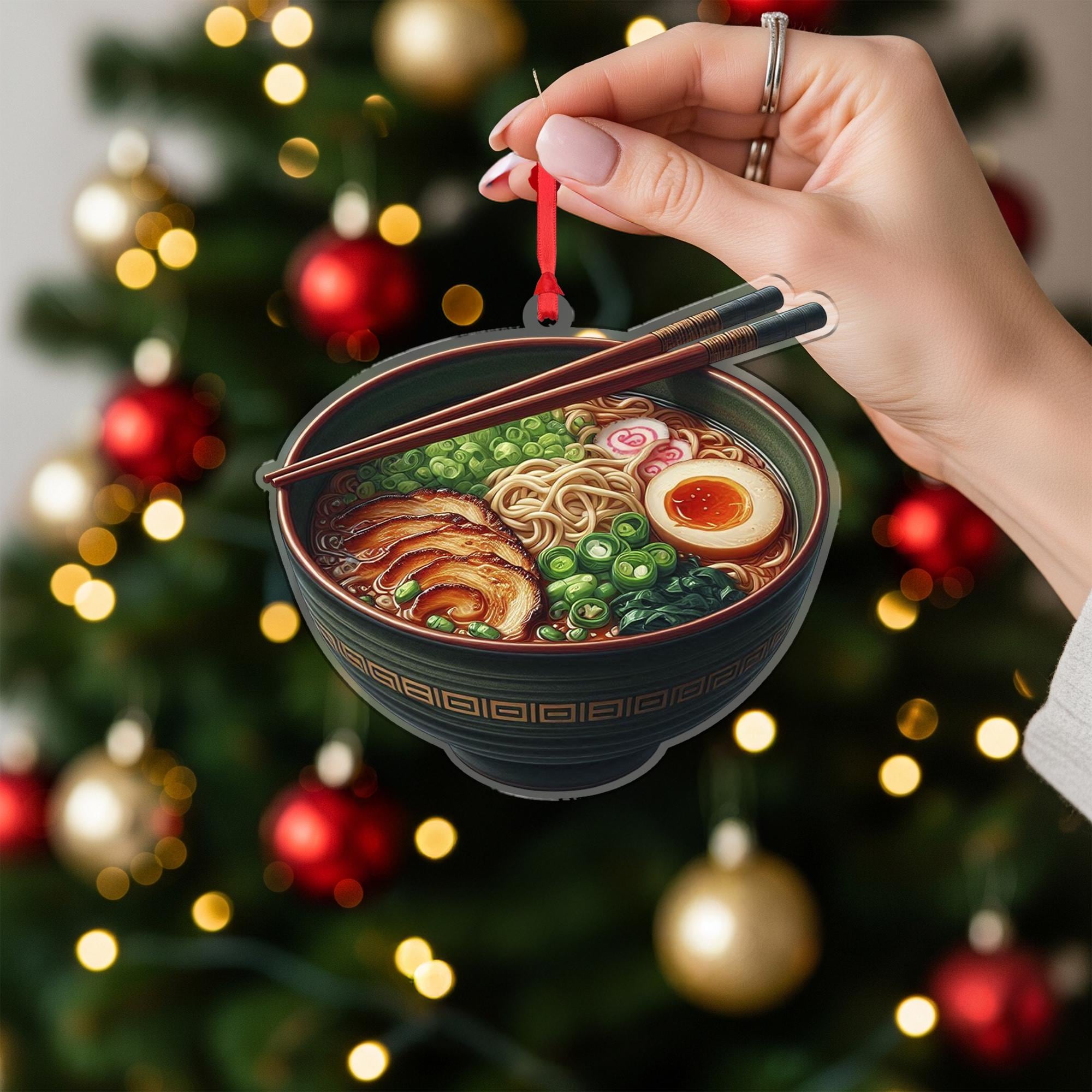 Ramen Bowl Ornament – Funny Food Christmas Tree Decoration