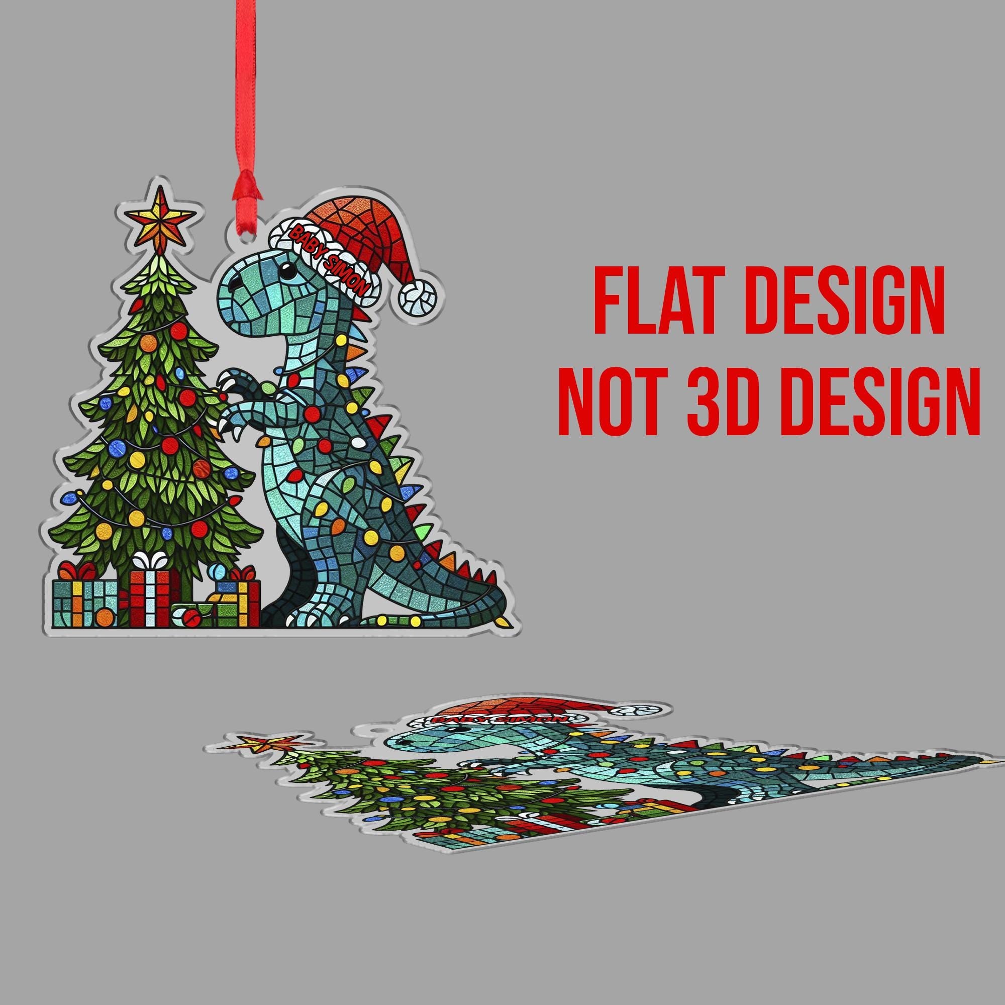 Dinosaur Christmas Ornament – Personalized Holiday Gift