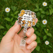 Dog Lover Badge Reel | Cute Funny Dog ID Holder | Retractable Name Tag Clip for Nurses, Teachers, Vet Techs, Pet Lovers Gift