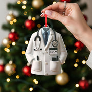 Personalized Doctor Coat Ornament: Medical Christmas Decoration