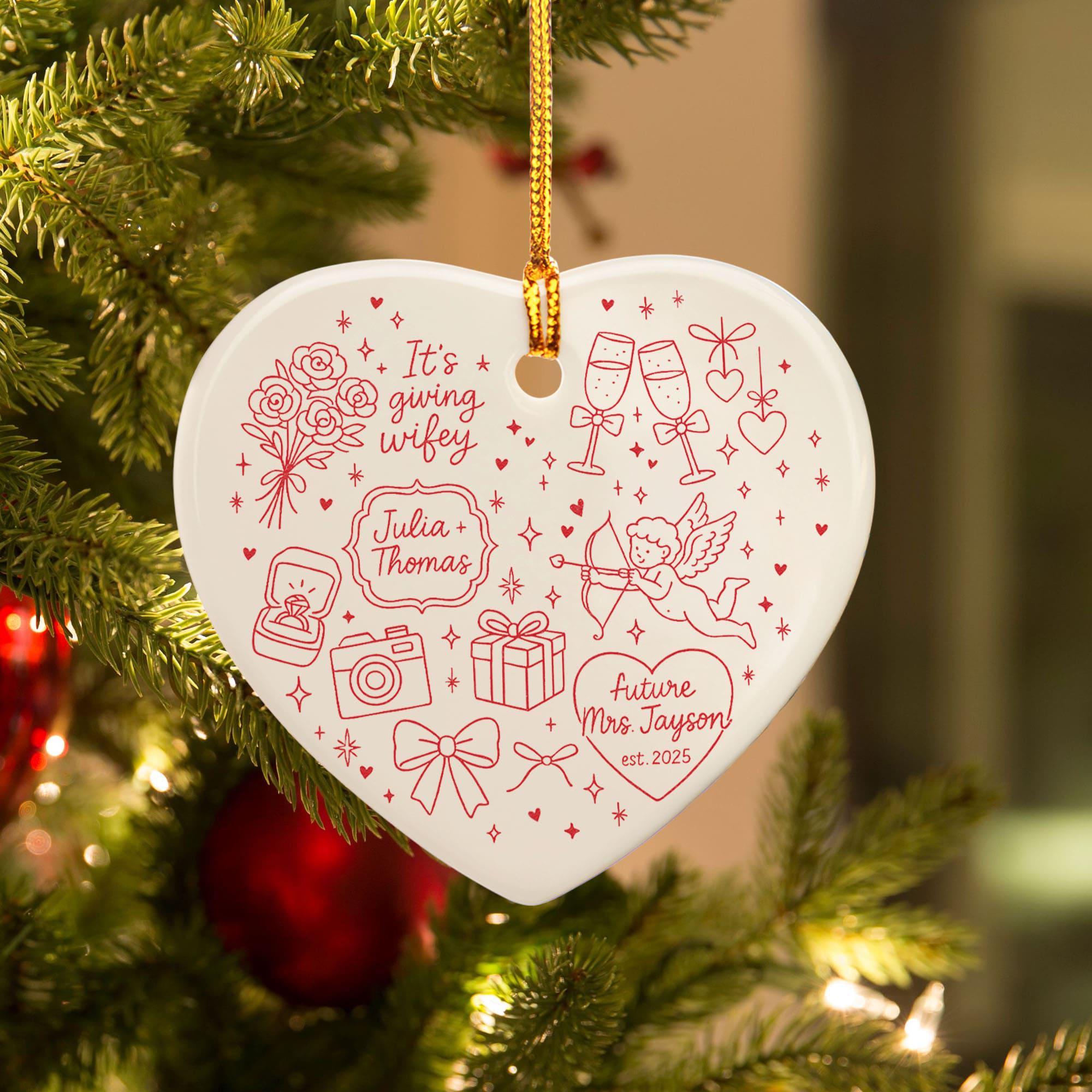 Personalized Engagement Ornament 2025: Bride to Be Keepsake
