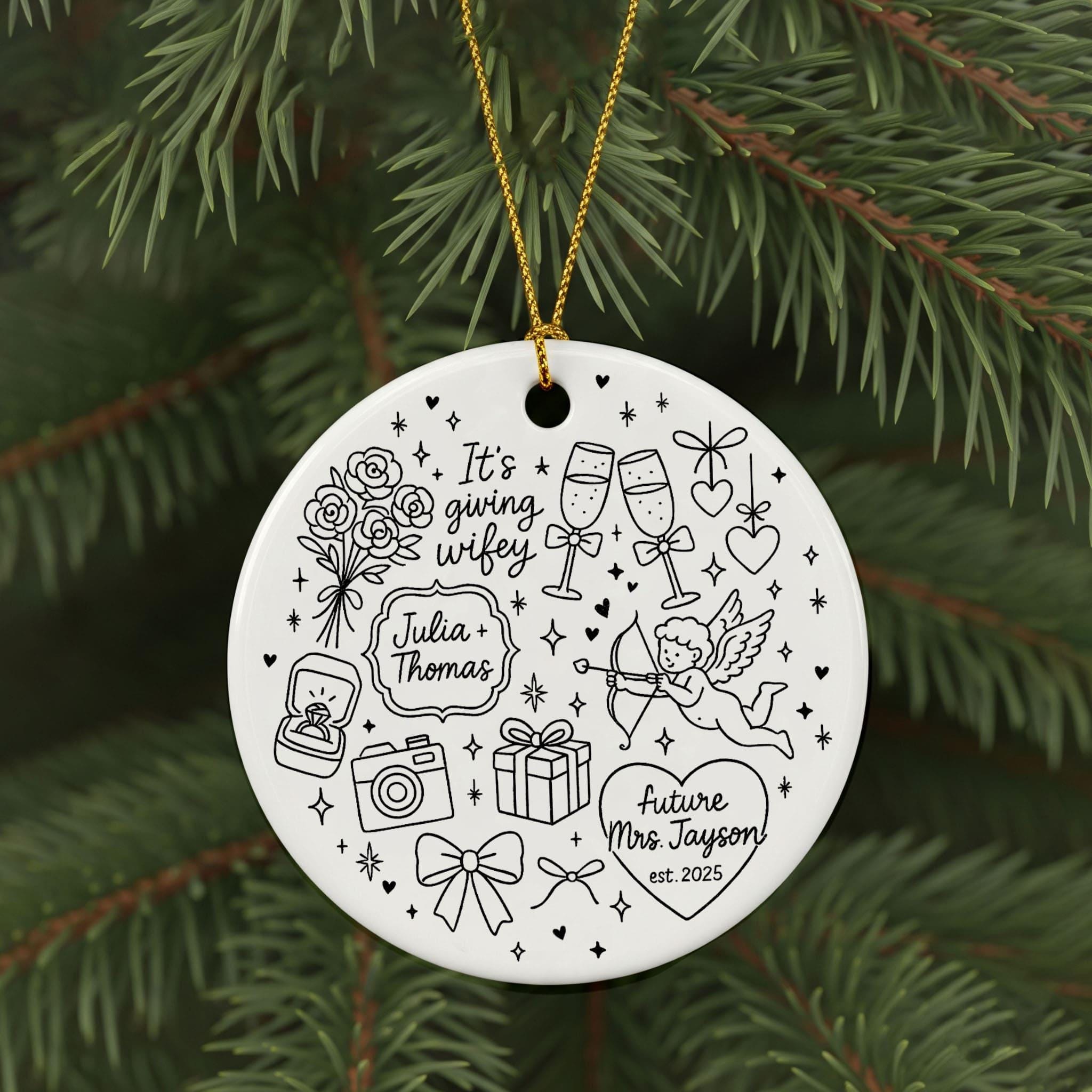 Personalized Engagement Ornament 2025: Bride to Be Keepsake