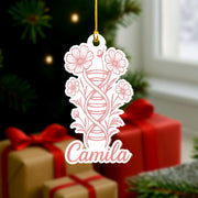 Personalized DNA Ornament: Floral Biology, Science Gift