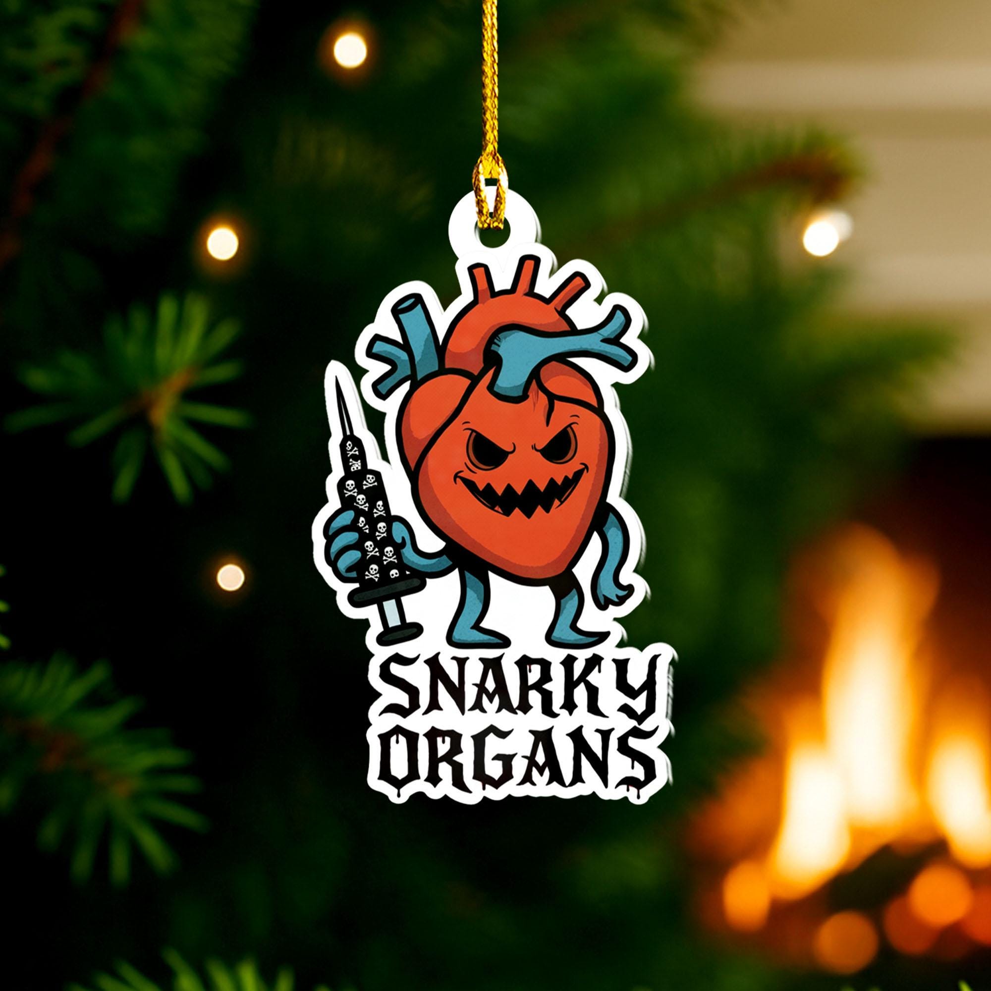 Funny Anatomy Ornament: Snarky Medical Decor, Doctor Nurse Gift