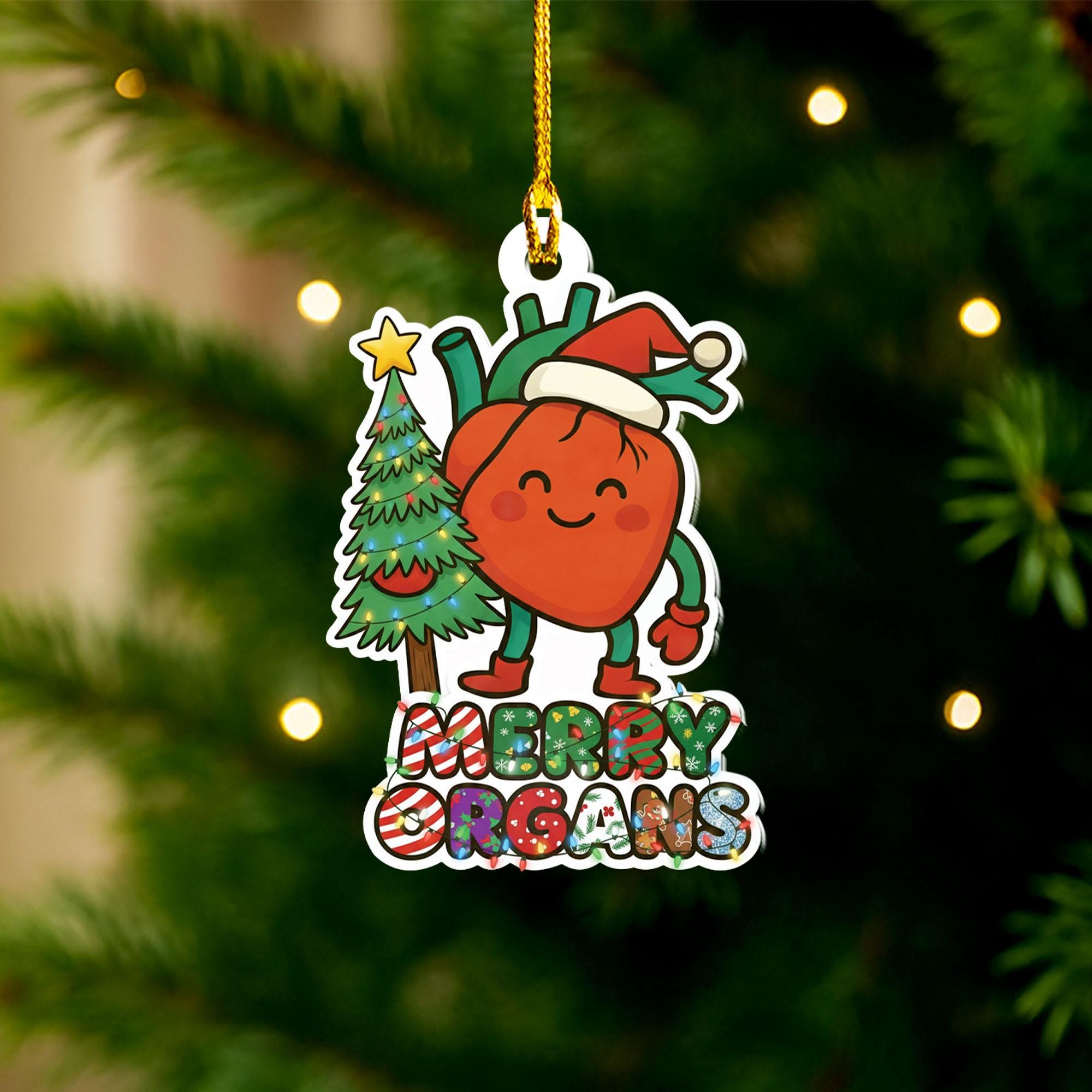 Funny Organ Christmas Ornament: Anatomy Holiday Decor
