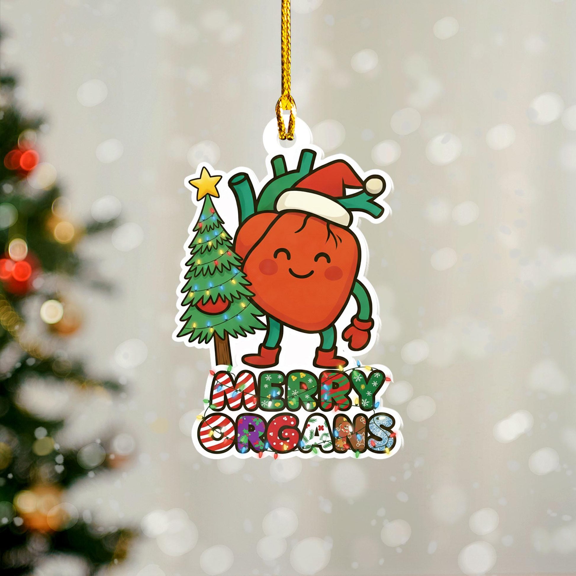 Funny Organ Christmas Ornament: Anatomy Holiday Decor
