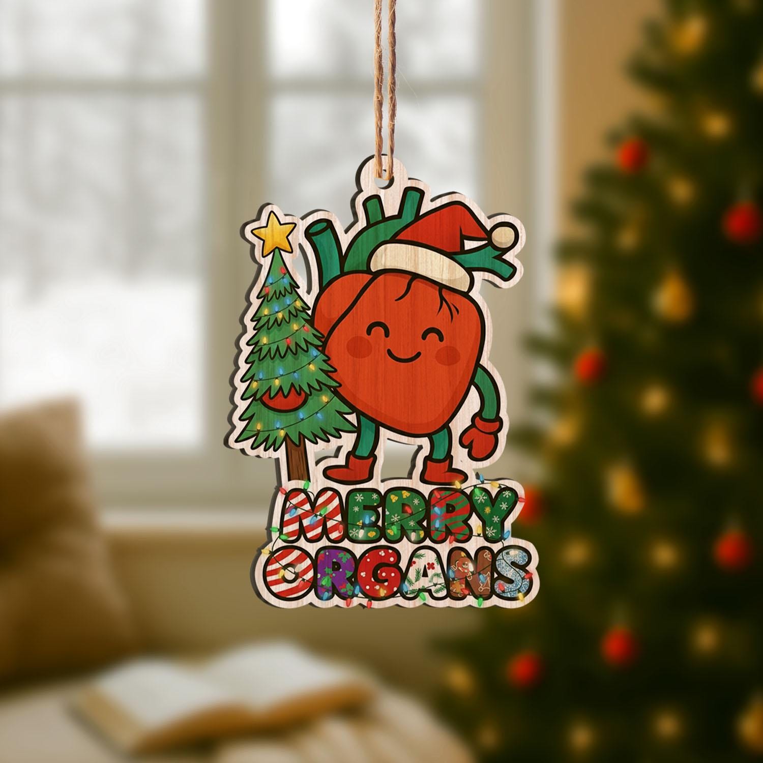 Funny Organ Christmas Ornament: Anatomy Holiday Decor