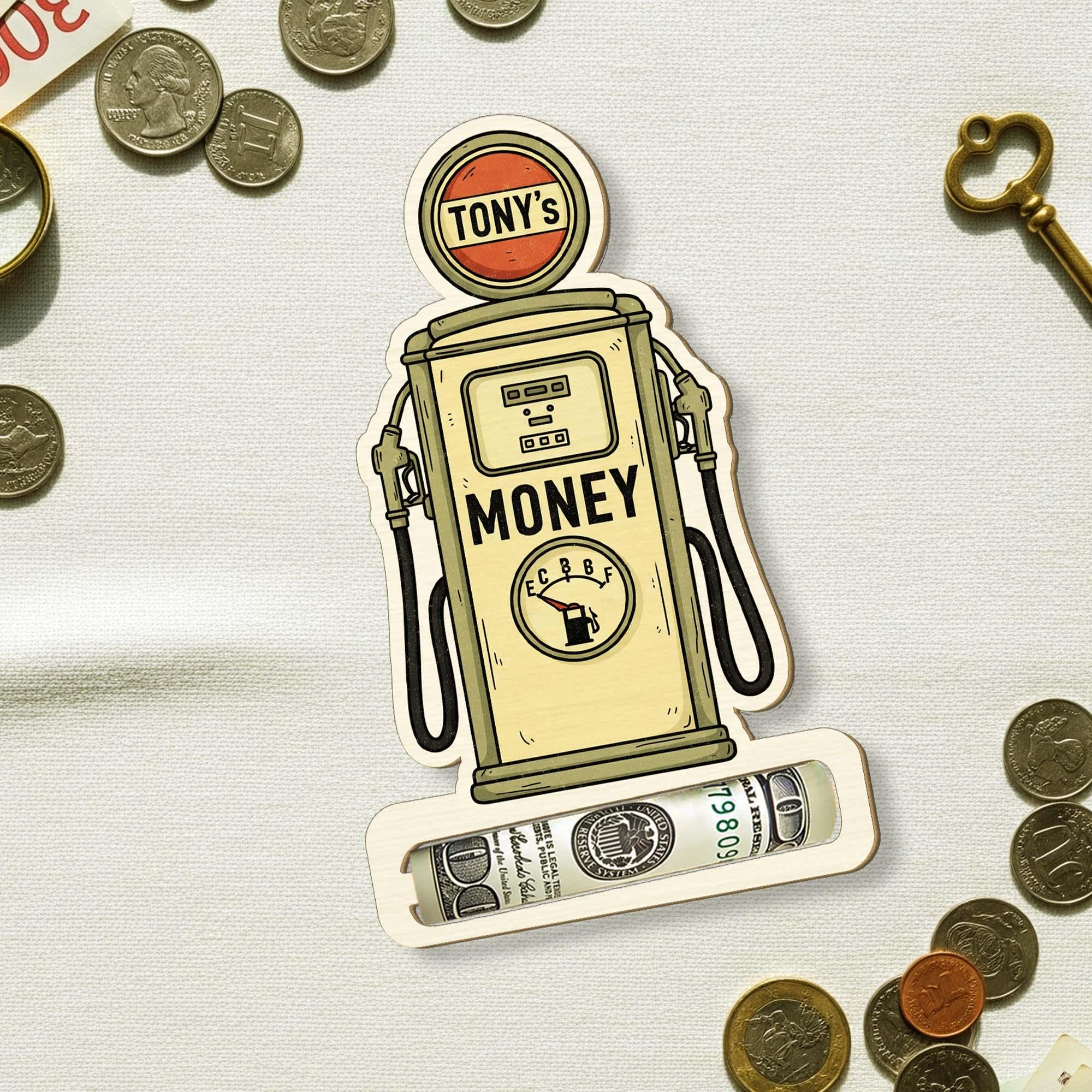 Personalized Fuel Pump Money Card: Funny Gas Station Gift