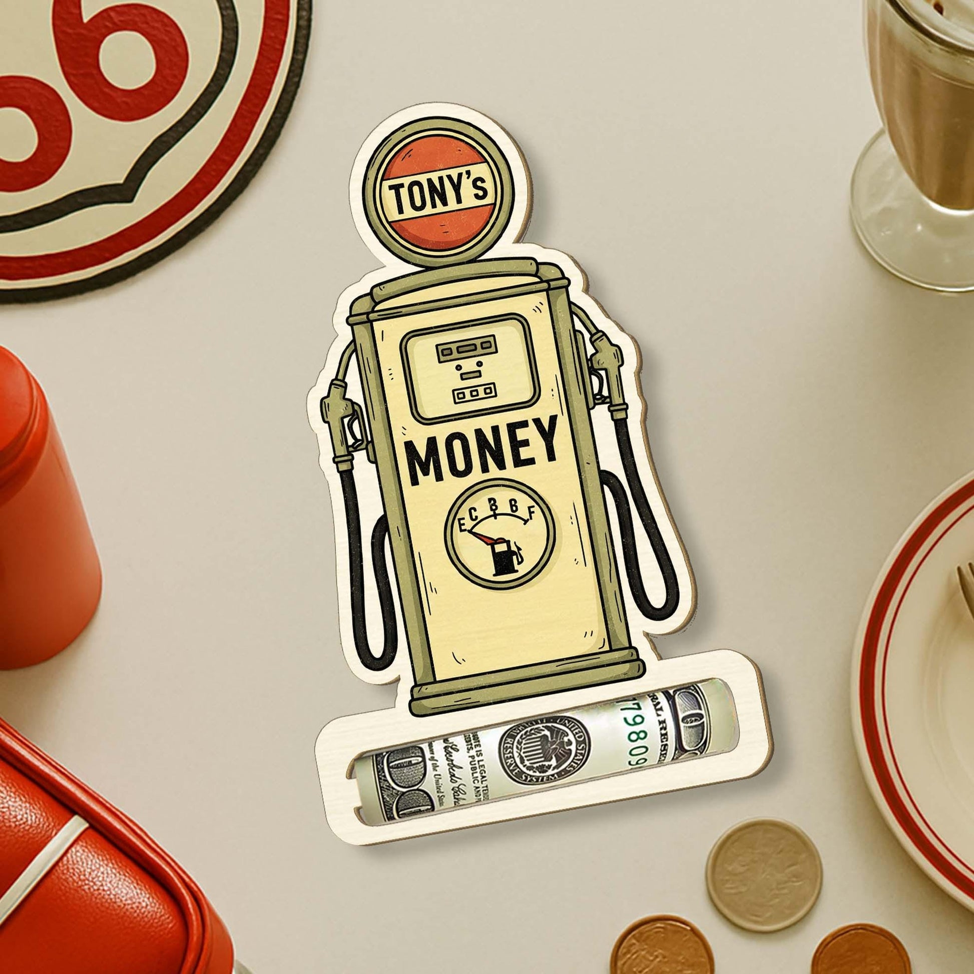 Personalized Fuel Pump Money Card: Funny Gas Station Gift