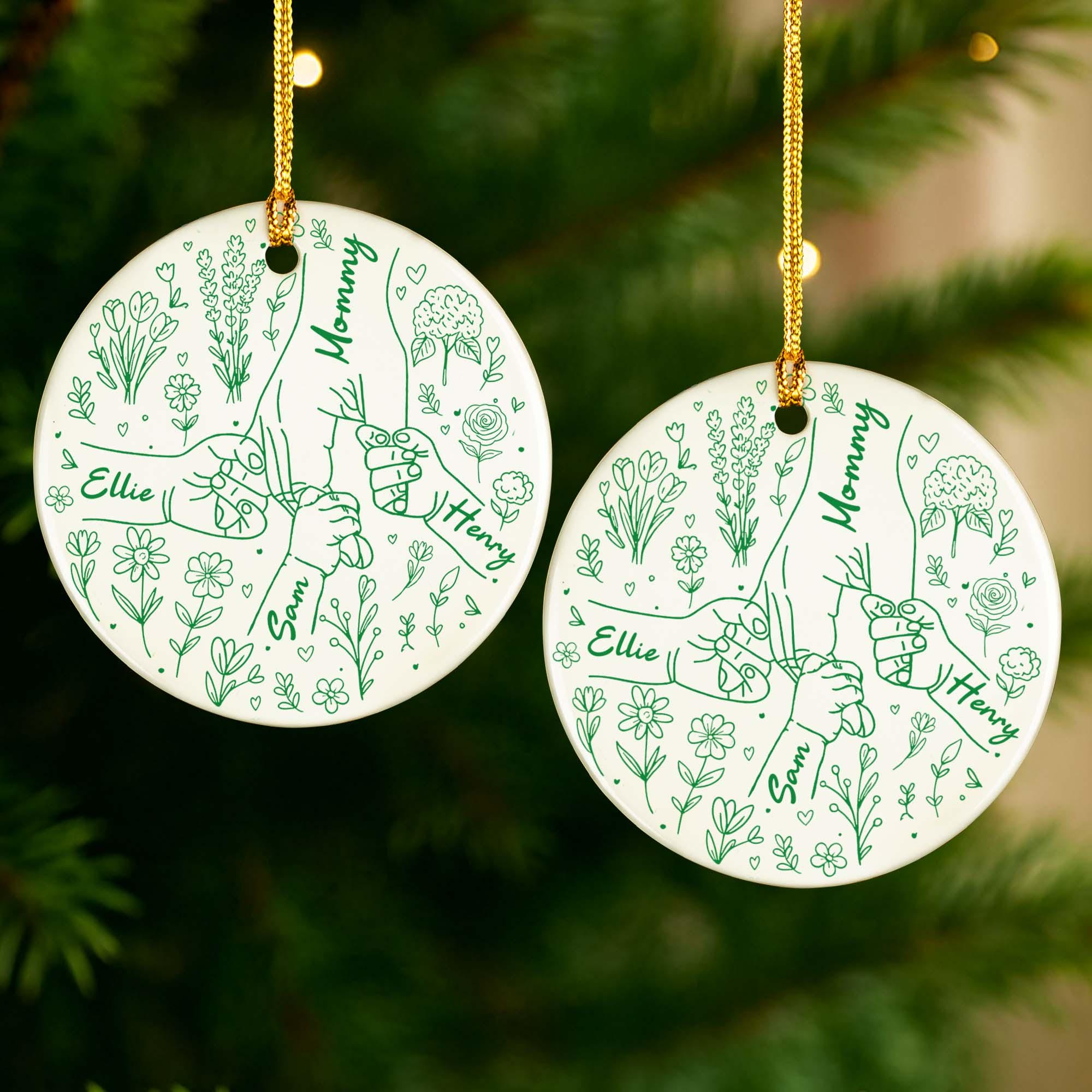 Personalized Family Ornament: Custom Ceramic Christmas Keepsake