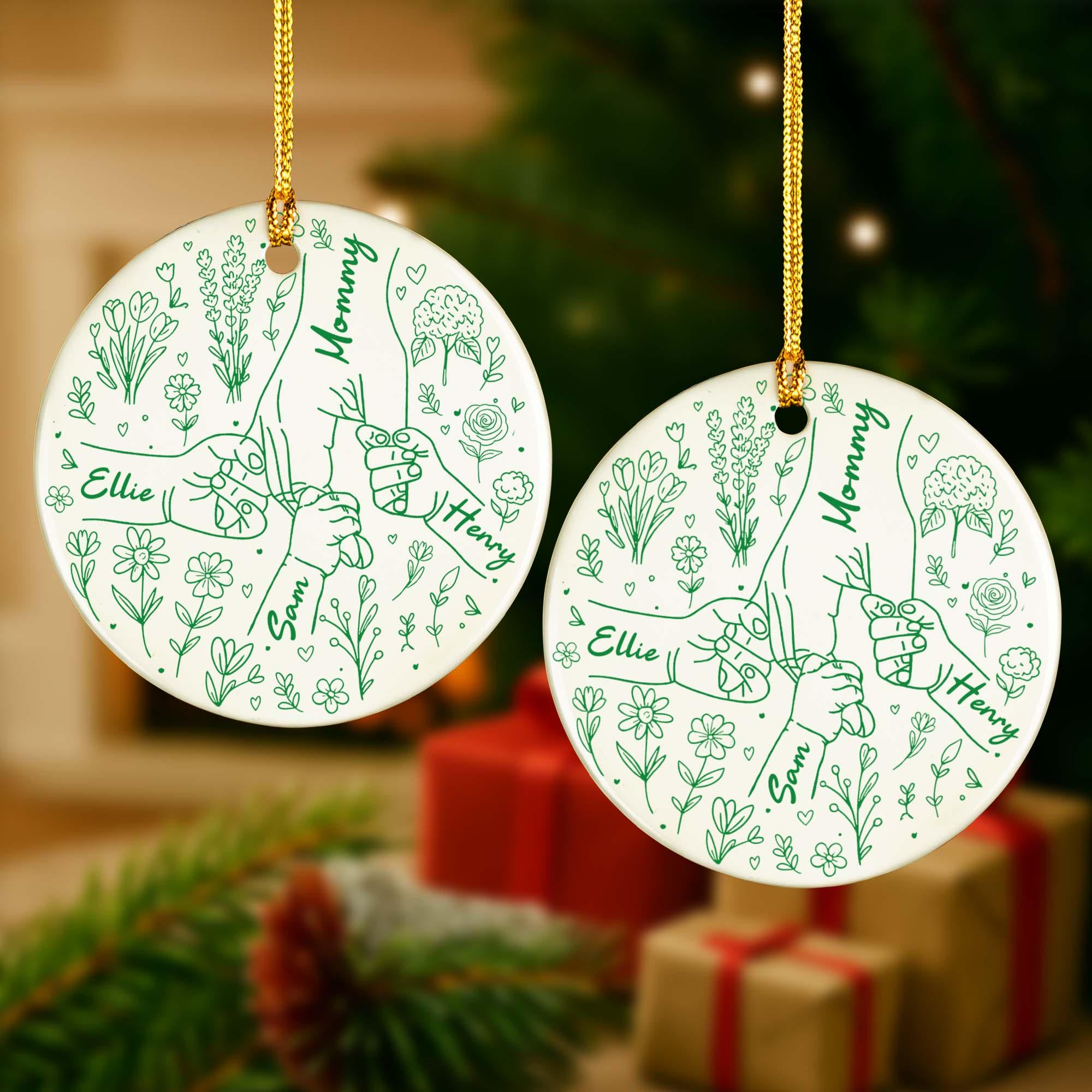 Personalized Family Ornament: Custom Ceramic Christmas Keepsake