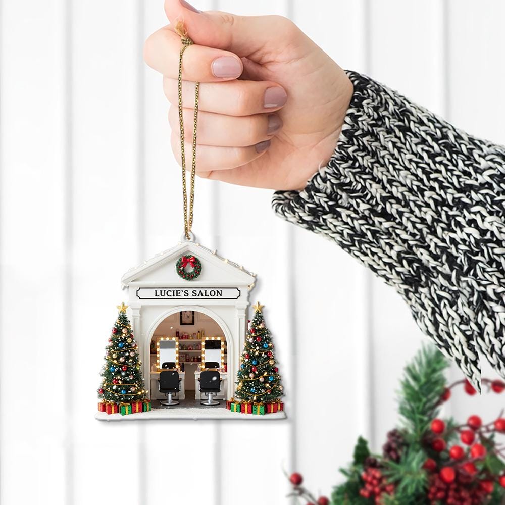 Personalized Hair Stylist Christmas Ornament: Salon Holiday Decoration