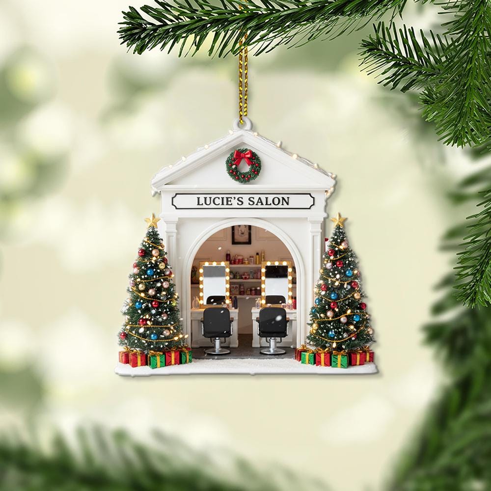 Personalized Hair Stylist Christmas Ornament: Salon Holiday Decoration