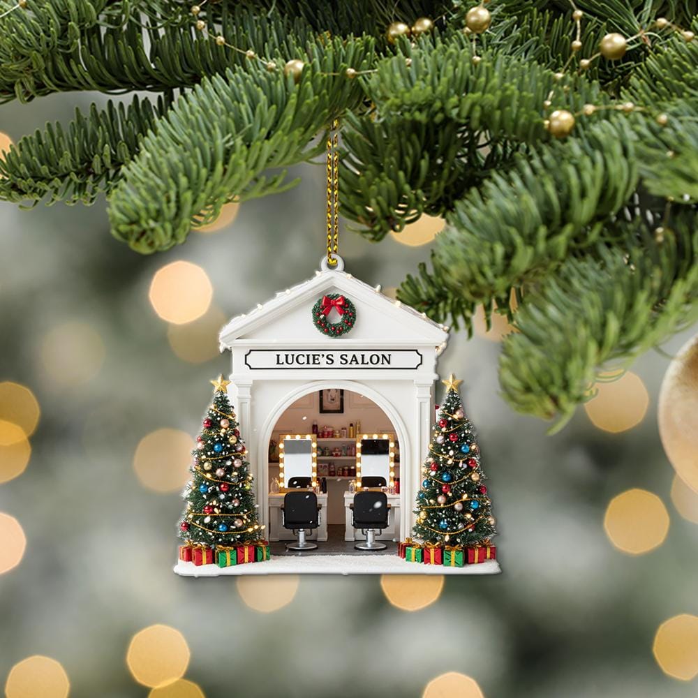 Personalized Hair Stylist Christmas Ornament: Salon Holiday Decoration