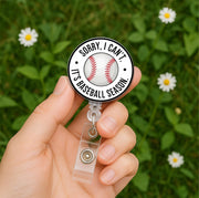 Funny Baseball Badge Reel: Sports ID Holder, Nurse, Teacher, Coach Gift
