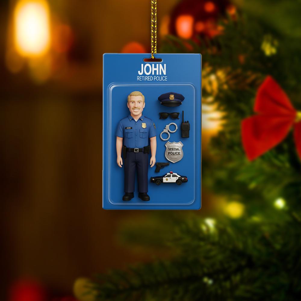 Personalized Police Officer Christmas Ornament: Law Enforcement Gift