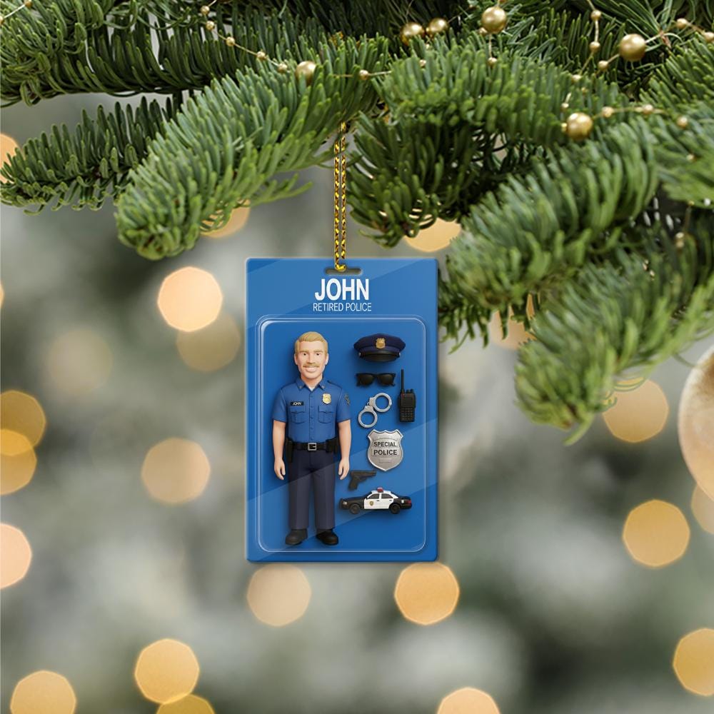 Personalized Police Officer Christmas Ornament: Law Enforcement Gift
