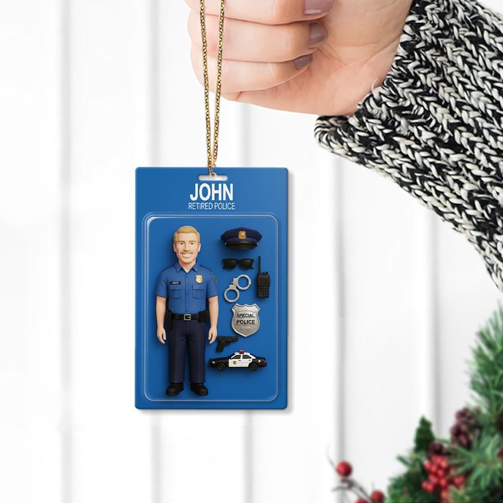 Personalized Police Officer Christmas Ornament: Law Enforcement Gift