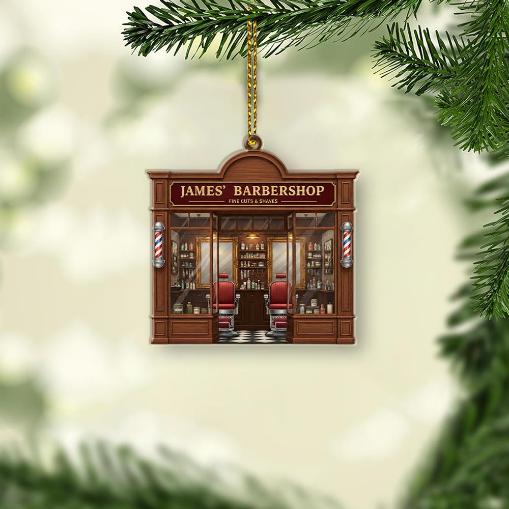Personalized Barber Christmas Ornament: Salon Decor, Hair Stylist Gift