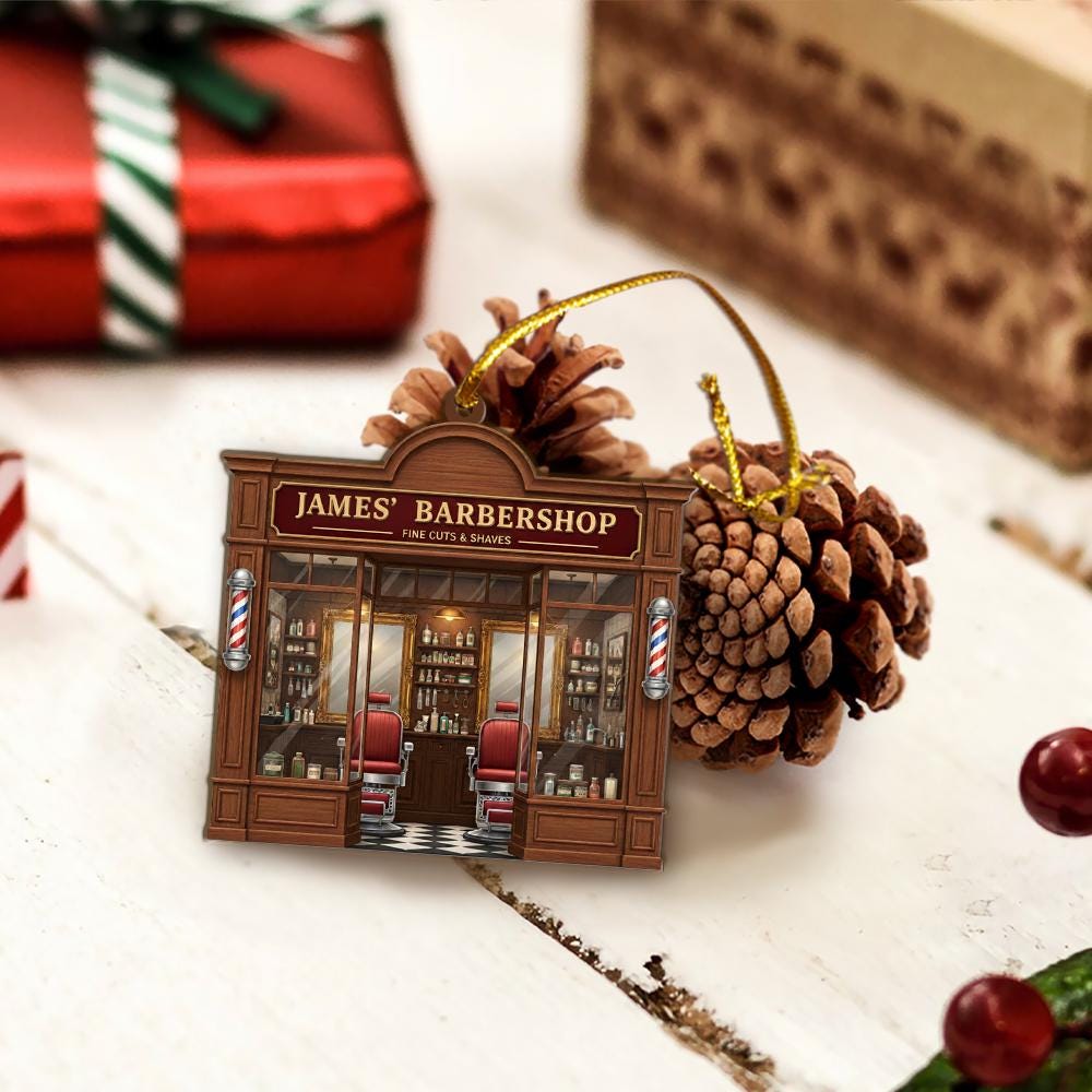 Personalized Barber Christmas Ornament: Salon Decor, Hair Stylist Gift