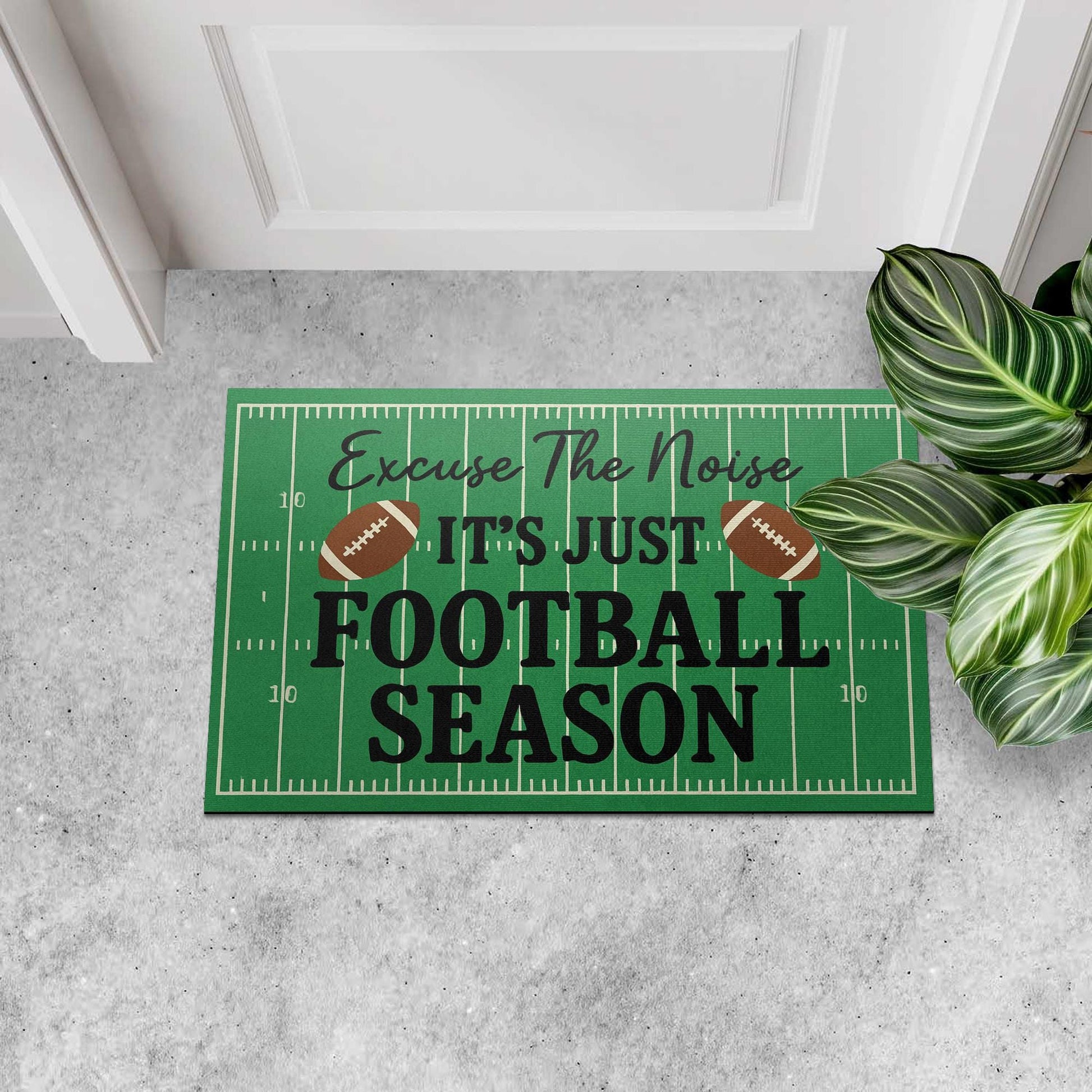 Football Season Doormat – Funny Game Day Entry Rug for Sports Fans