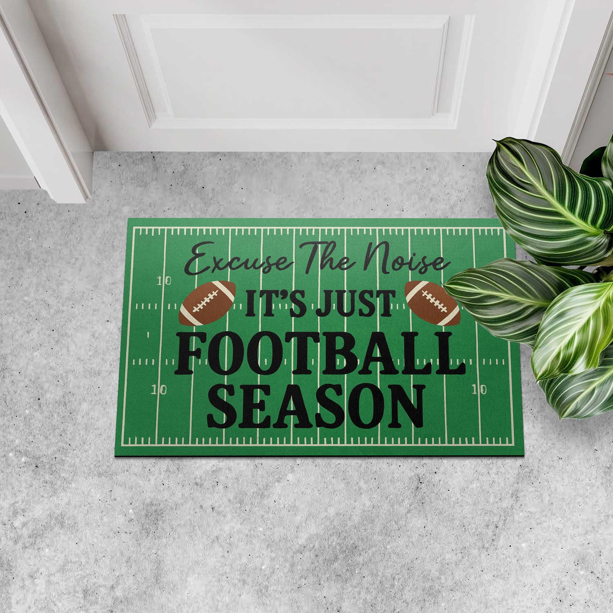 Football Season Doormat – Funny Game Day Entry Rug for Sports Fans