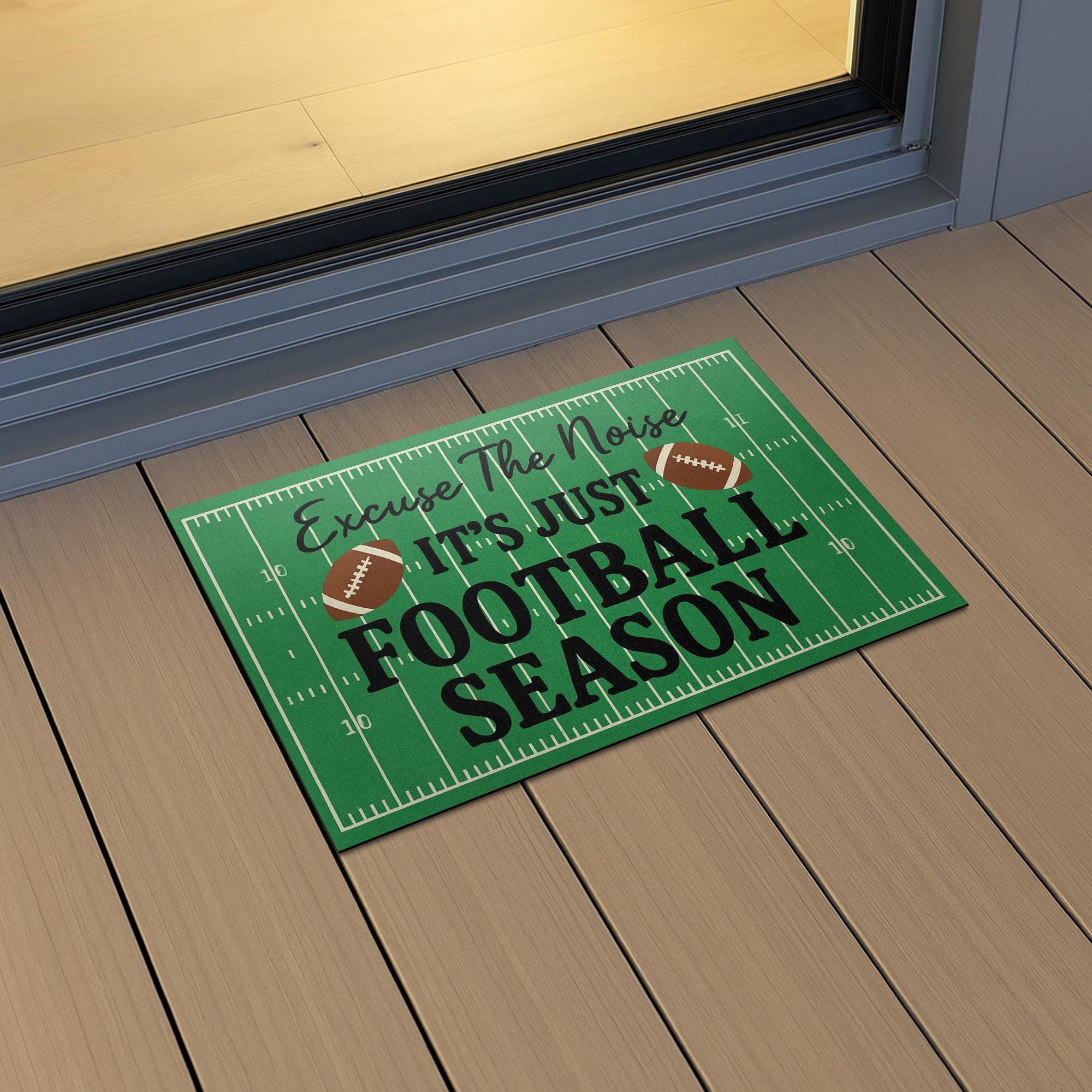 Football Season Doormat – Funny Game Day Entry Rug for Sports Fans