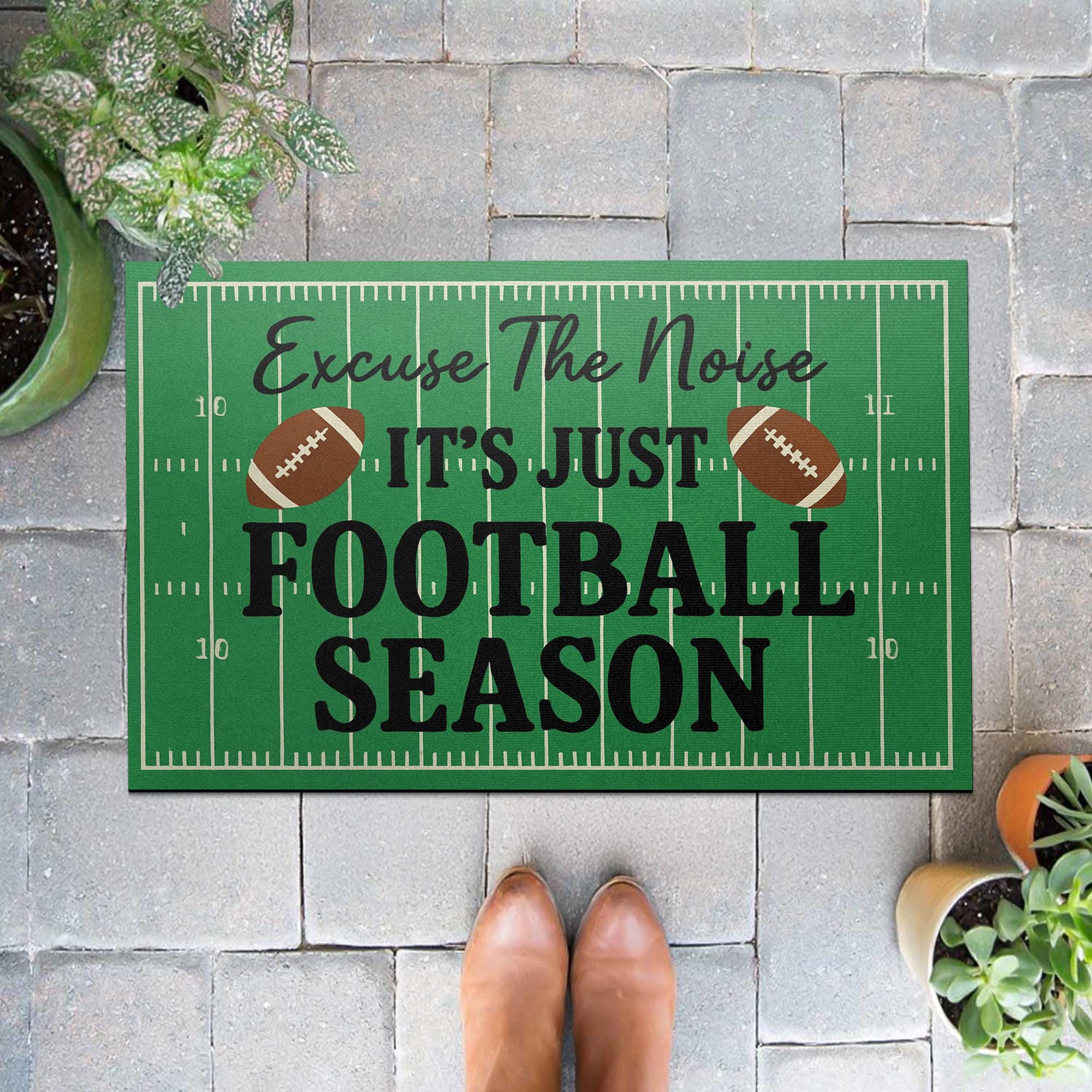 Football Season Doormat – Funny Game Day Entry Rug for Sports Fans