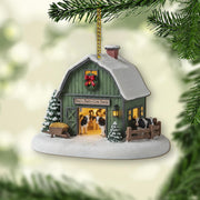 Personalized Dairy Cow Farm Christmas Ornament – Rustic Barn Holiday Decor