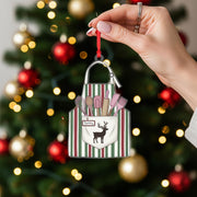 Personalized Apron Christmas Ornament – Holiday Tree Decoration with Baking Utensils
